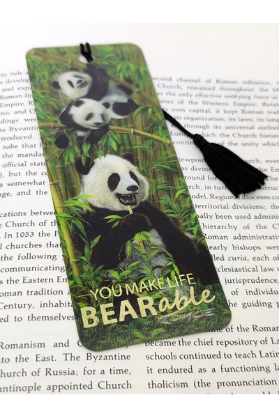 Royce Gift Bookmark - You Make Life Bearable "Panda Bears"