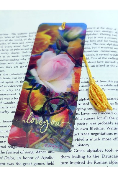 Royce Gift Bookmark - I Love You "Roses"
